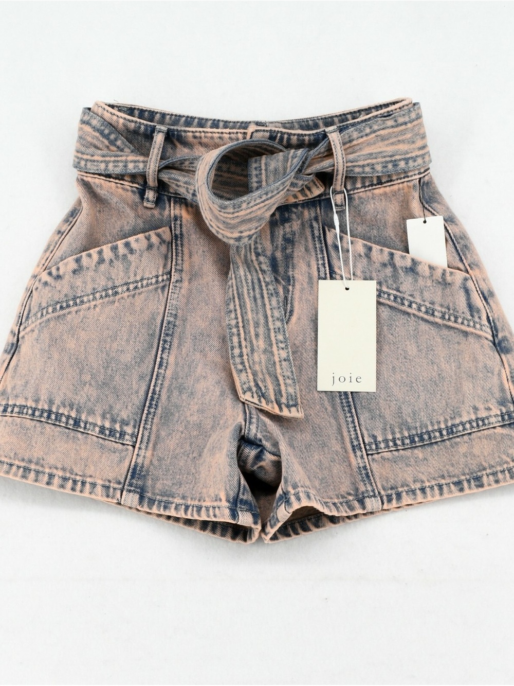Joie Denim Acid-Wash Jacket and Short Set
